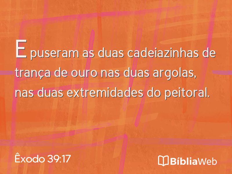 Êxodo 39:17 em imagem para compartilhar