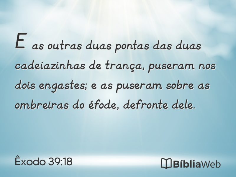 Êxodo 39:18 em imagem para compartilhar