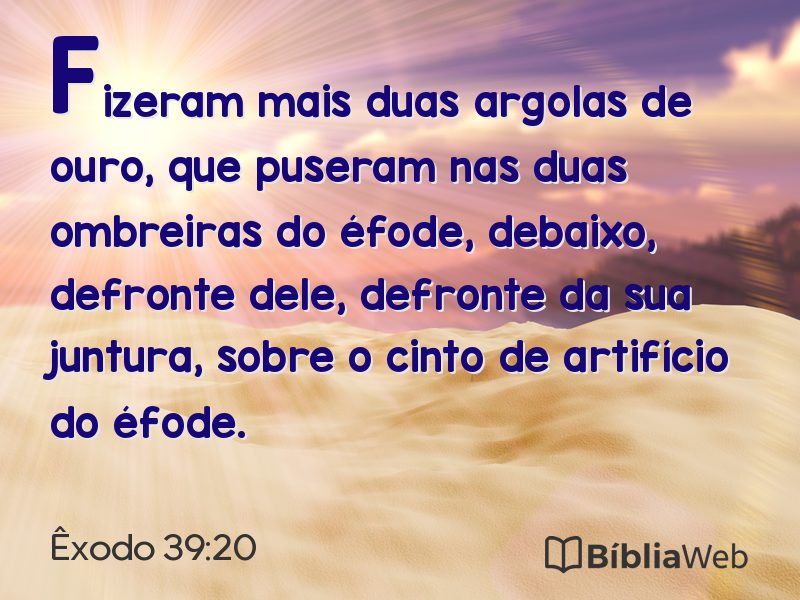 Êxodo 39:20 em imagem para compartilhar