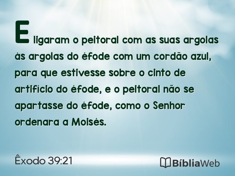 Êxodo 39:21 em imagem para compartilhar