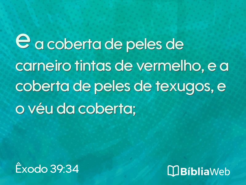 Êxodo 39:34 em imagem para compartilhar