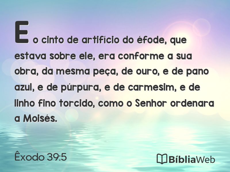 Êxodo 39:5 em imagem para compartilhar