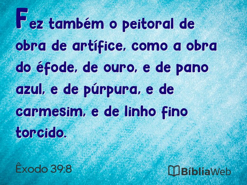 Êxodo 39:8 em imagem para compartilhar