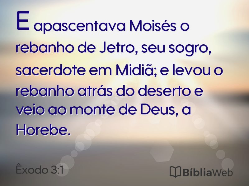 Êxodo 3:1 em imagem para compartilhar