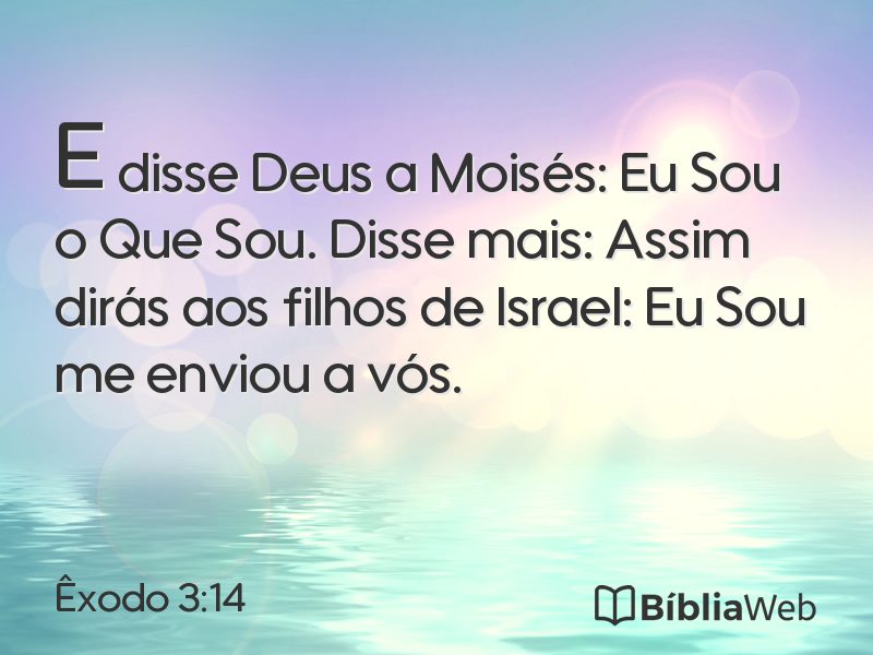 Êxodo 3:14 em imagem para compartilhar