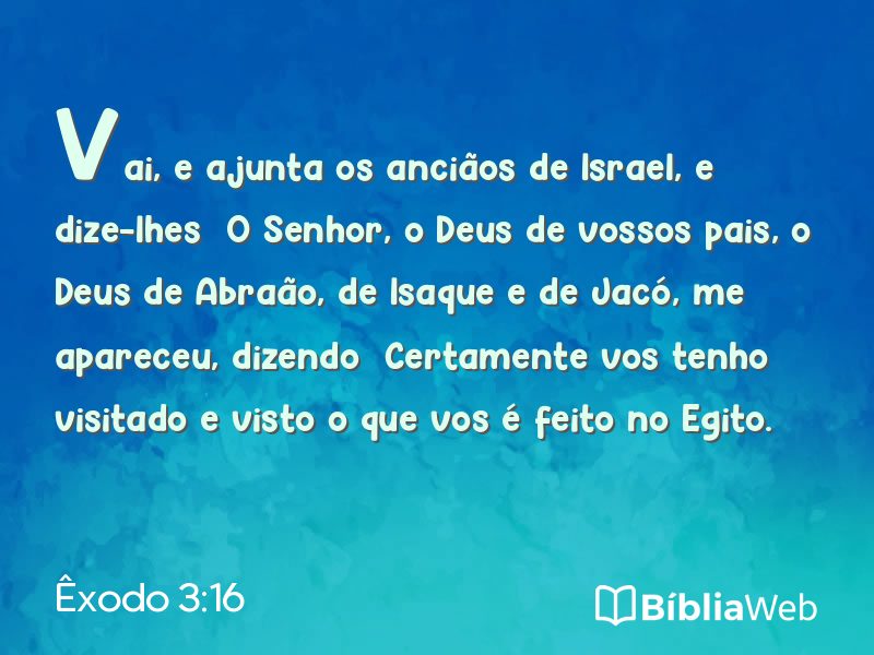 Êxodo 3:16 em imagem para compartilhar