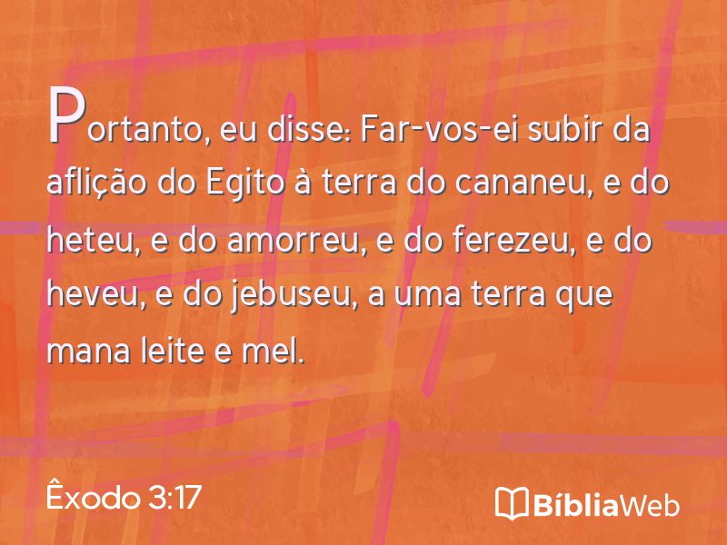 Êxodo 3:17 em imagem para compartilhar