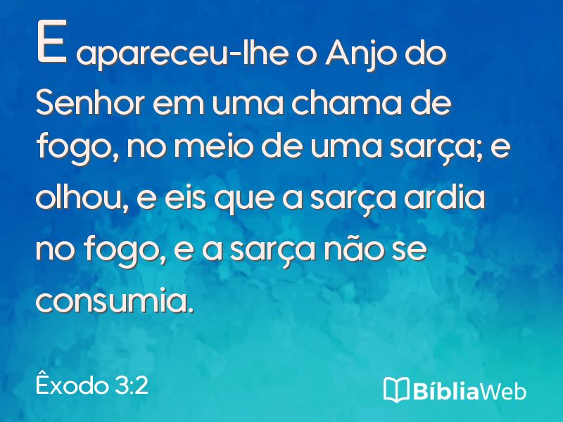 Êxodo 3:2 em imagem para compartilhar
