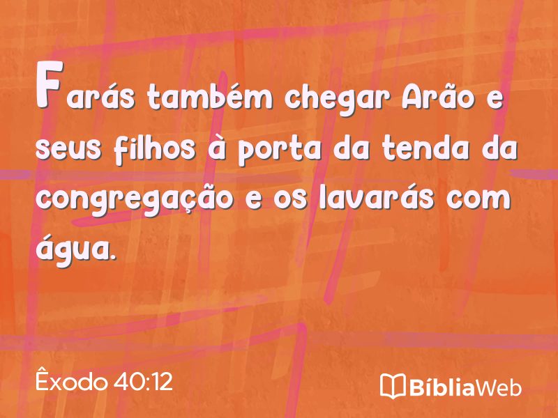 Êxodo 40:12 em imagem para compartilhar