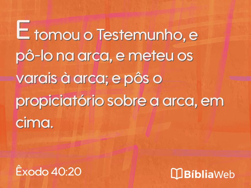 Êxodo 40:20 em imagem para compartilhar