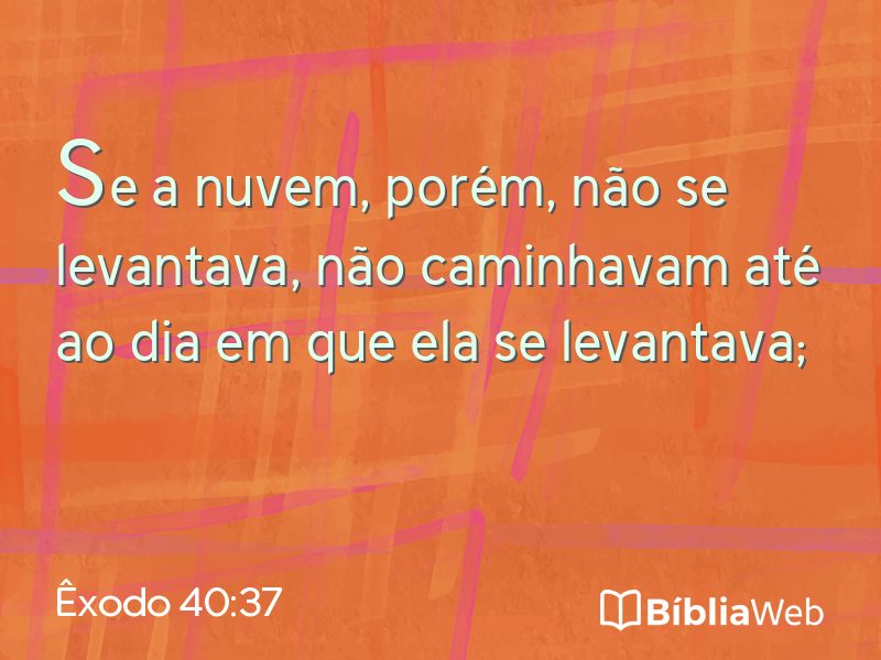 Êxodo 40:37 em imagem para compartilhar