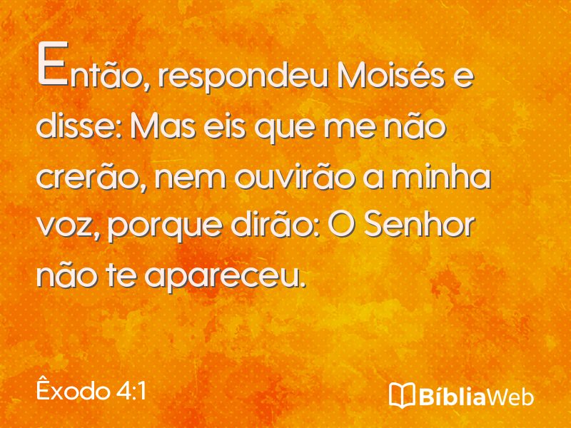 Êxodo 4:1 em imagem para compartilhar
