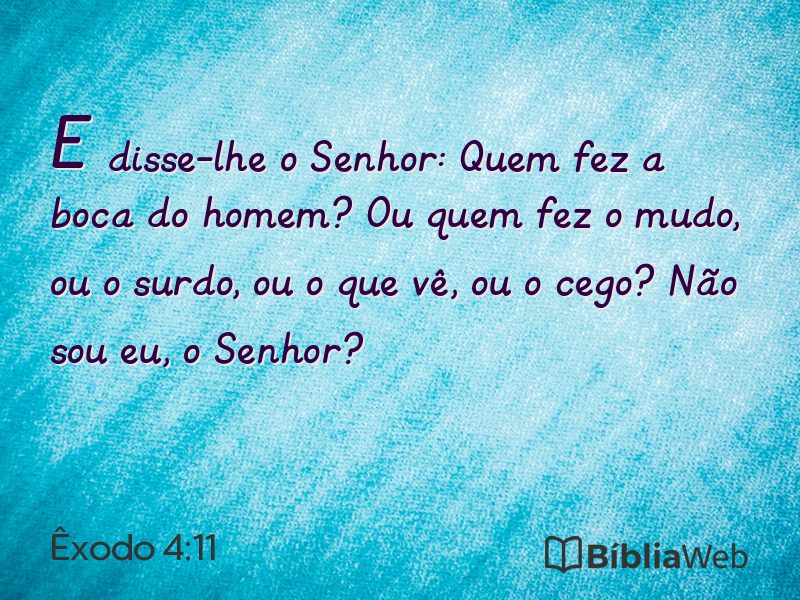 Êxodo 4:11 em imagem para compartilhar