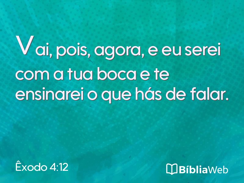 Êxodo 4:12 em imagem para compartilhar