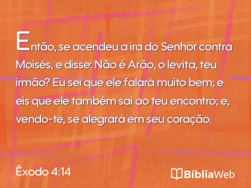 Êxodo 4:14 em imagem para compartilhar