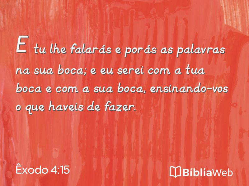 Êxodo 4:15 em imagem para compartilhar