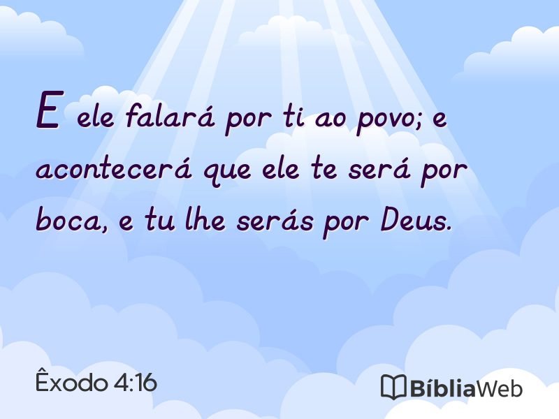Êxodo 4:16 em imagem para compartilhar