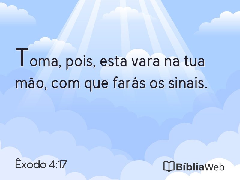 Êxodo 4:17 em imagem para compartilhar