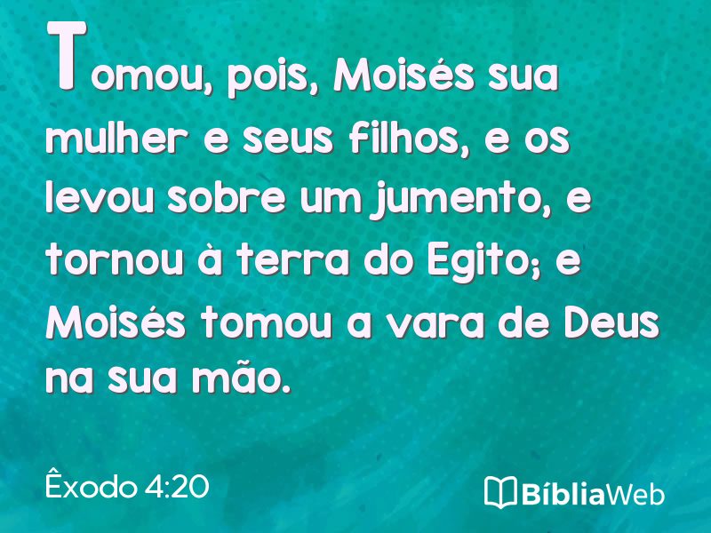 Êxodo 4:20 em imagem para compartilhar