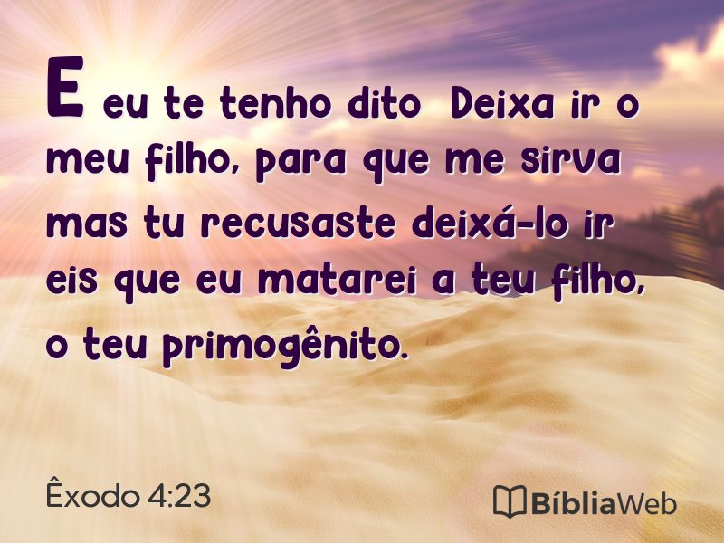 Êxodo 4:23 em imagem para compartilhar