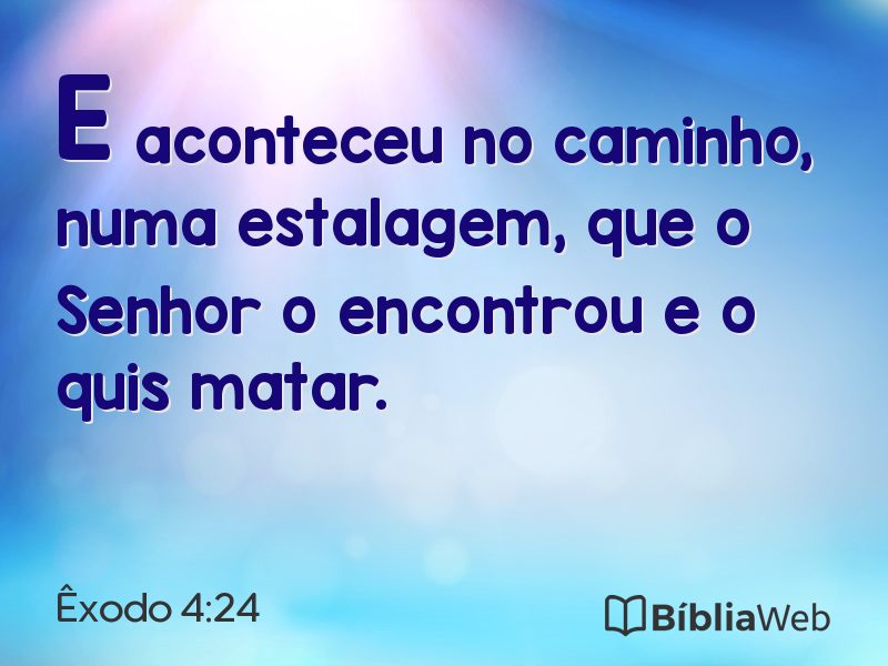 Êxodo 4:24 em imagem para compartilhar