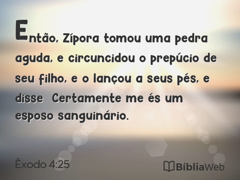 Êxodo 4:25 em imagem para compartilhar