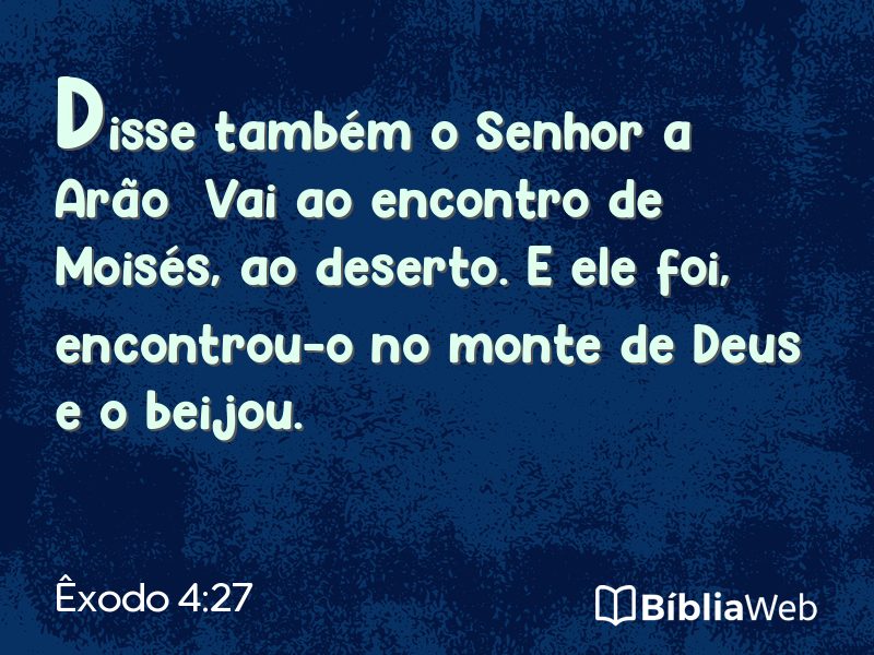 Êxodo 4:27 em imagem para compartilhar