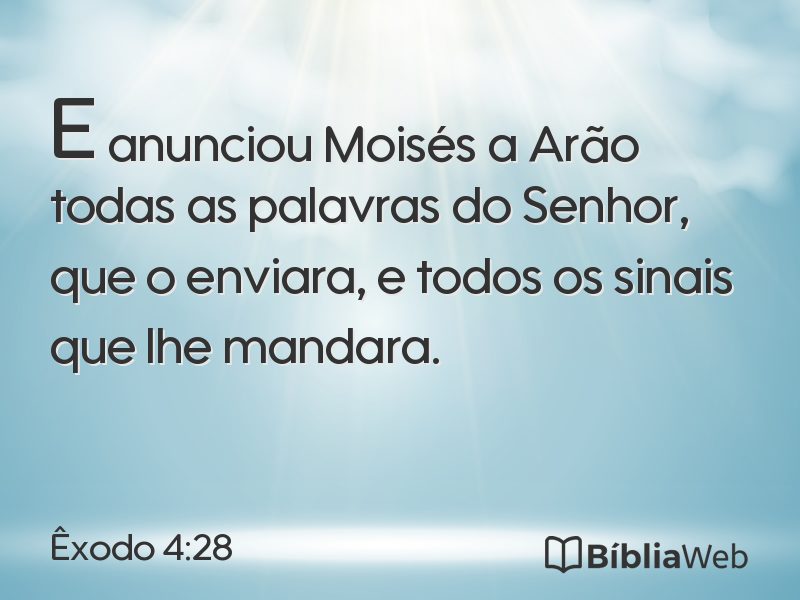 Êxodo 4:28 em imagem para compartilhar