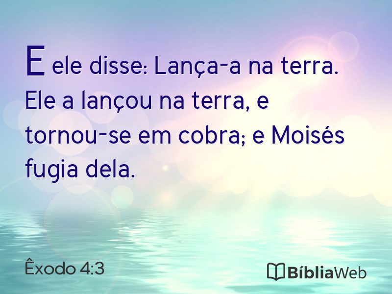 Êxodo 4:3 em imagem para compartilhar