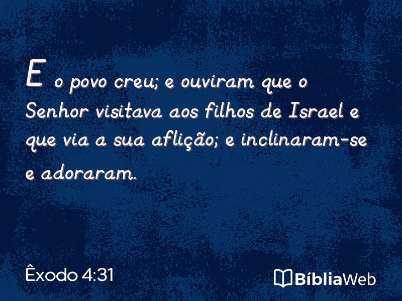 Êxodo 4:31 em imagem para compartilhar