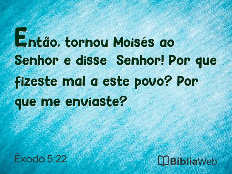 Êxodo 5:22 em imagem para compartilhar