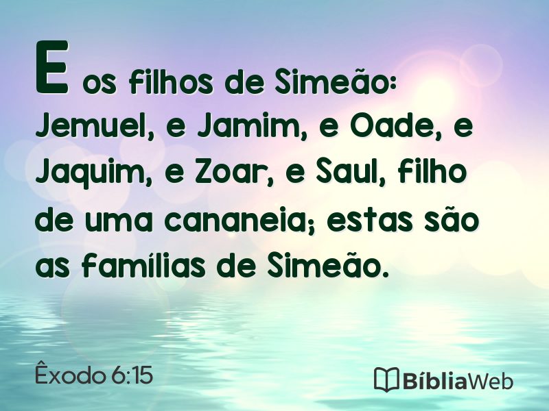 Êxodo 6:15 em imagem para compartilhar