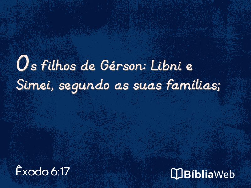 Êxodo 6:17 em imagem para compartilhar