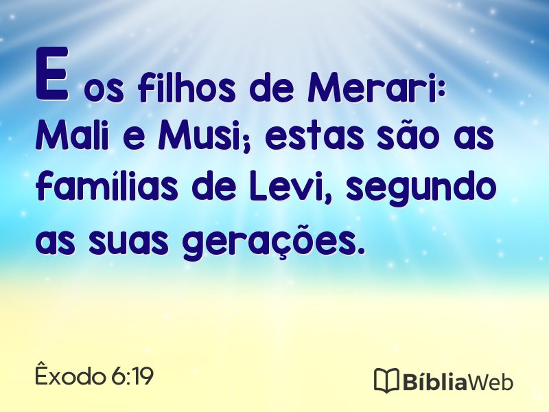 Êxodo 6:19 em imagem para compartilhar