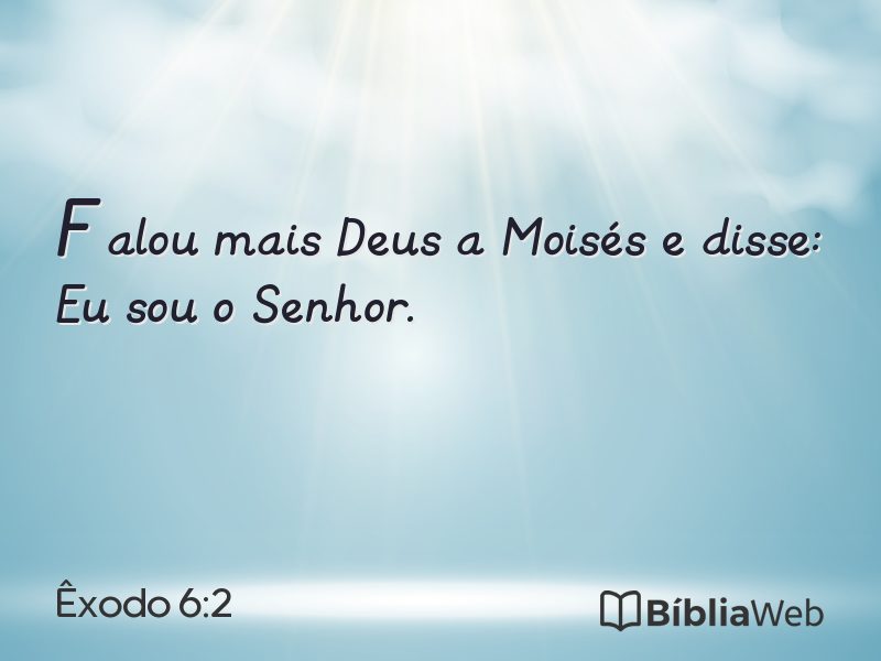 Êxodo 6:2 em imagem para compartilhar