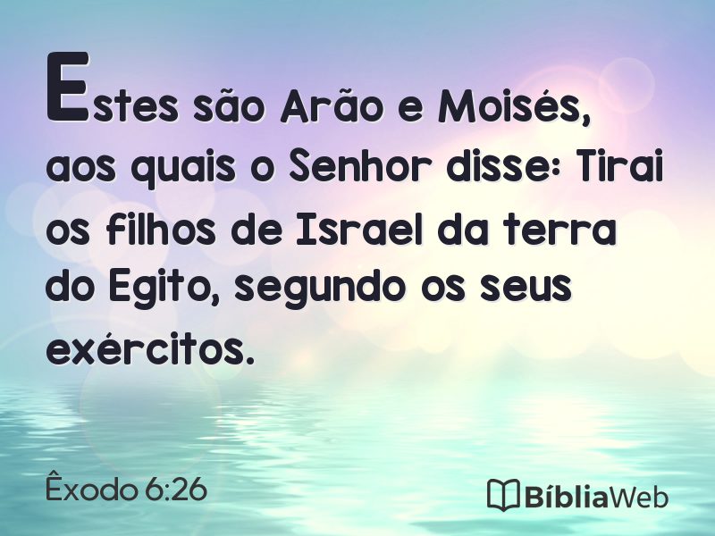 Êxodo 6:26 em imagem para compartilhar