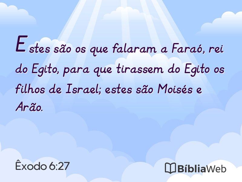 Êxodo 6:27 em imagem para compartilhar