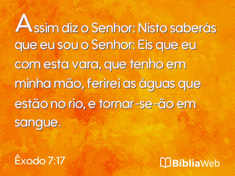 Êxodo 7:17 em imagem para compartilhar