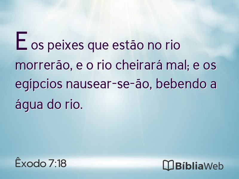 Êxodo 7:18 em imagem para compartilhar