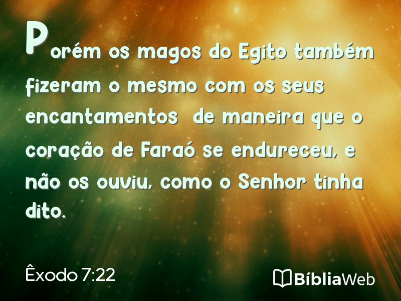 Êxodo 7:22 em imagem para compartilhar