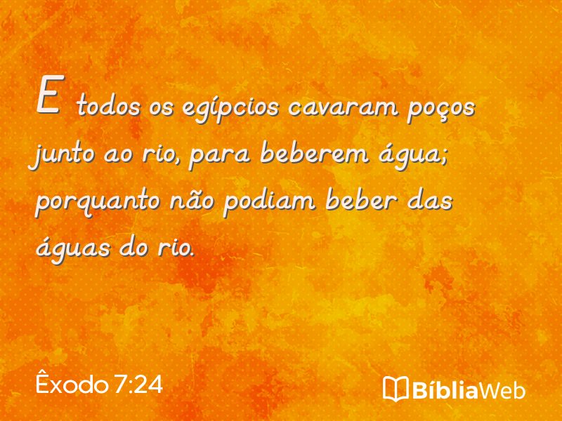 Êxodo 7:24 em imagem para compartilhar