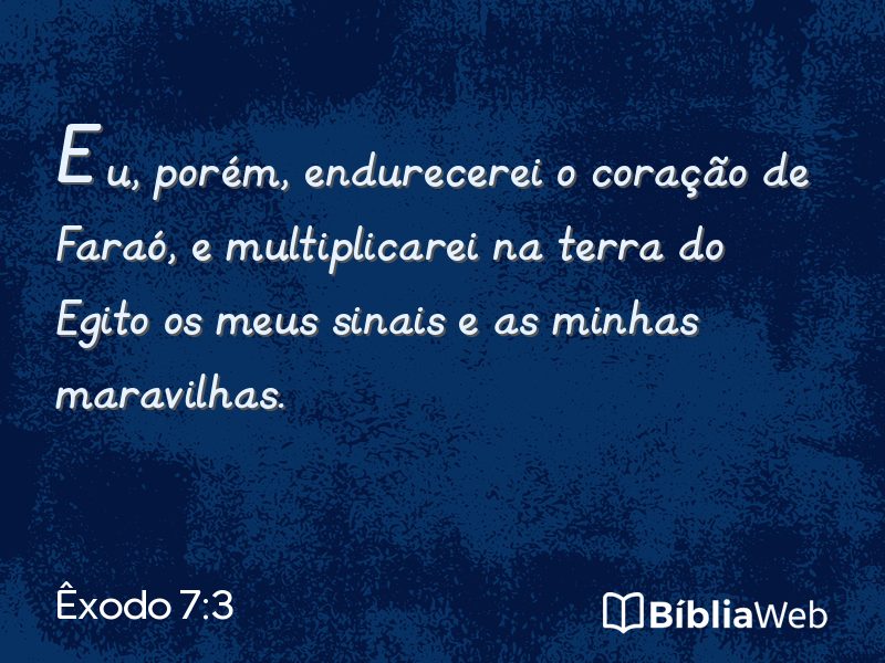 Êxodo 7:3 em imagem para compartilhar