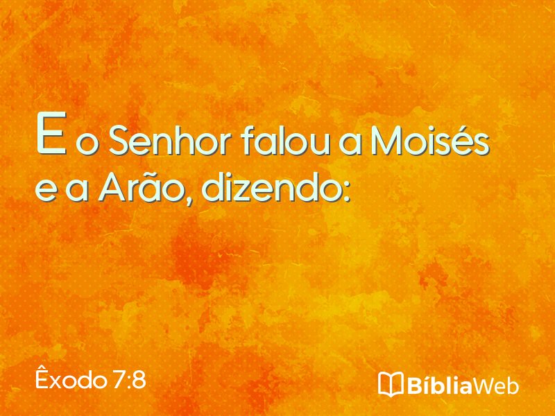 Êxodo 7:8 em imagem para compartilhar