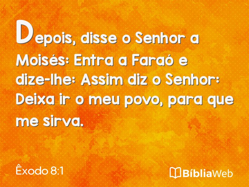 Êxodo 8:1 em imagem para compartilhar