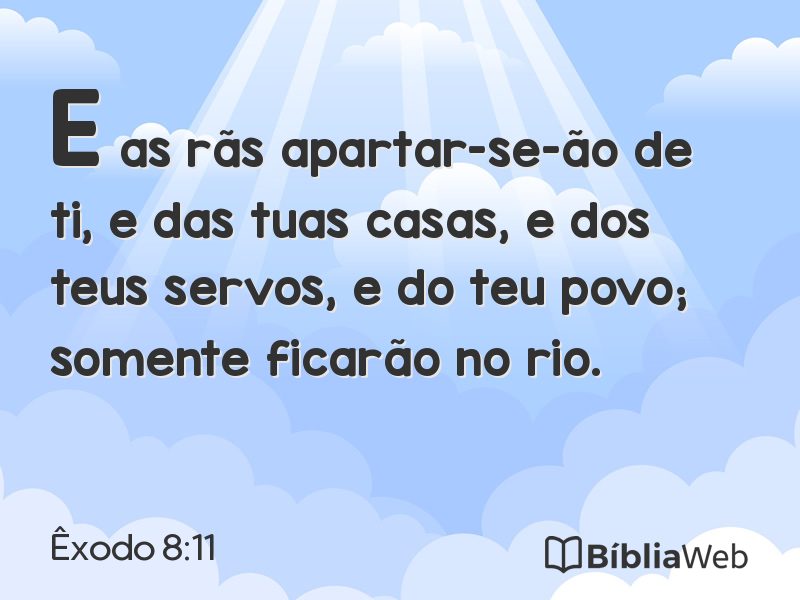 Êxodo 8:11 em imagem para compartilhar