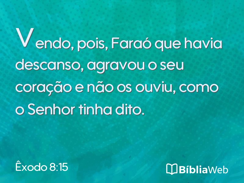 Êxodo 8:15 em imagem para compartilhar