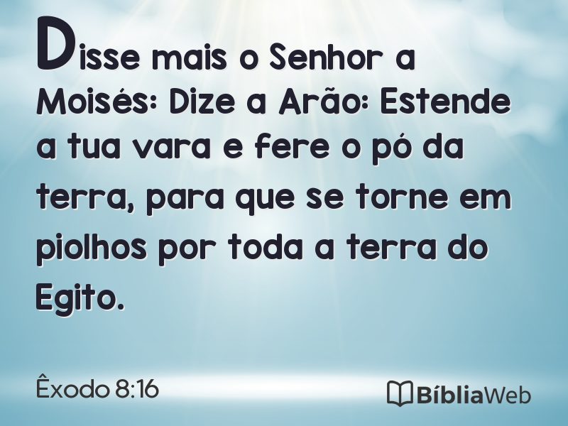 Êxodo 8:16 em imagem para compartilhar