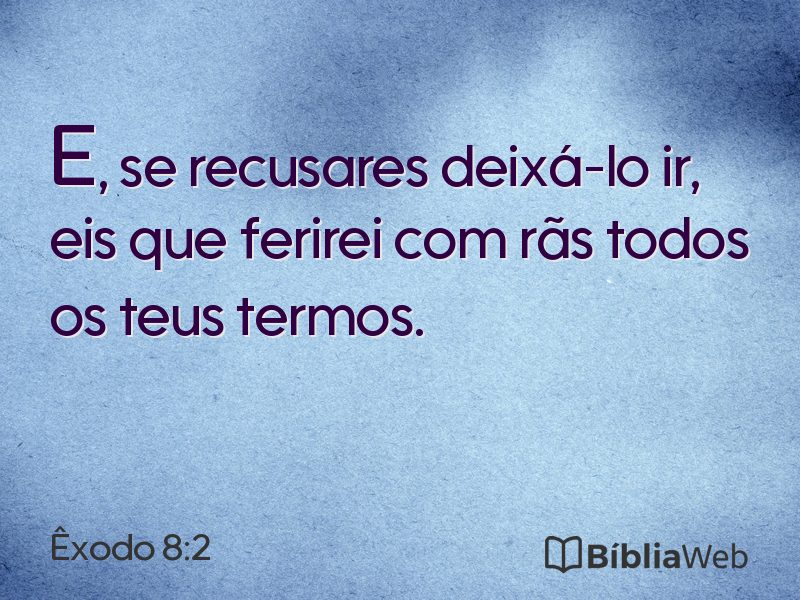 Êxodo 8:2 em imagem para compartilhar