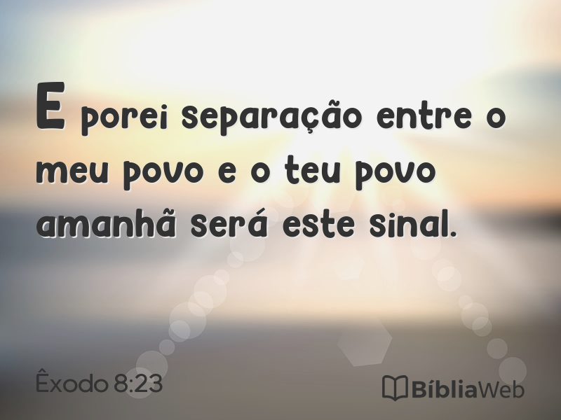 Êxodo 8:23 em imagem para compartilhar