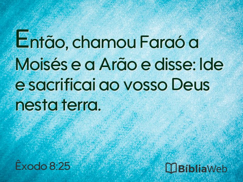 Êxodo 8:25 em imagem para compartilhar